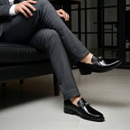 Premium Black Leather Tassel Loafer